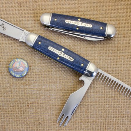 #35 Beer & Sausage - Faded Denim Blue Micarta